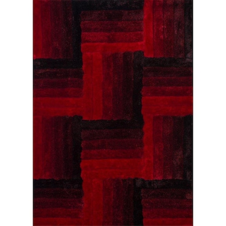 Rlm Distribution 5 ft. 3 in. x 7 ft. 2 in. Finesse Flagstone Area Rug - Red HO3079945